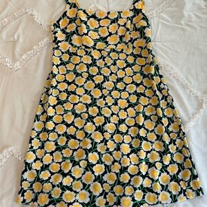 Diane Von Furstenberg Yellow Floral Dress